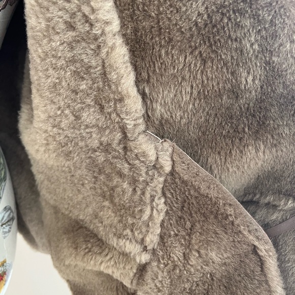 Shearling real sheep fur women's  jacket xs New Zealand made - Picture 6 of 7